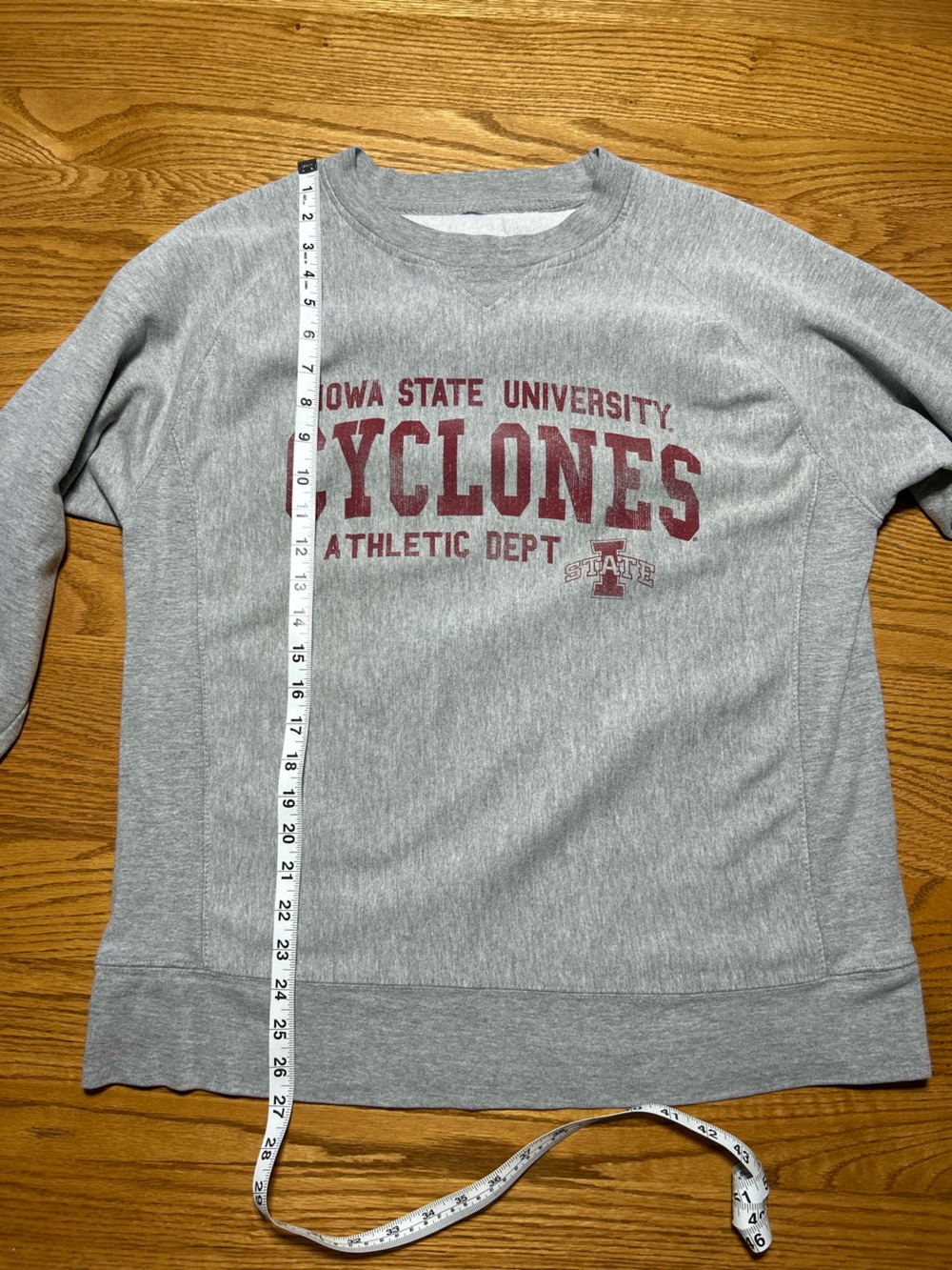 Women’s Iowa State Cyclones Athletic Dept Grey Crewneck Sweatshirt - Picture 9 of 10